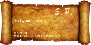 Selyem Petra névjegykártya
